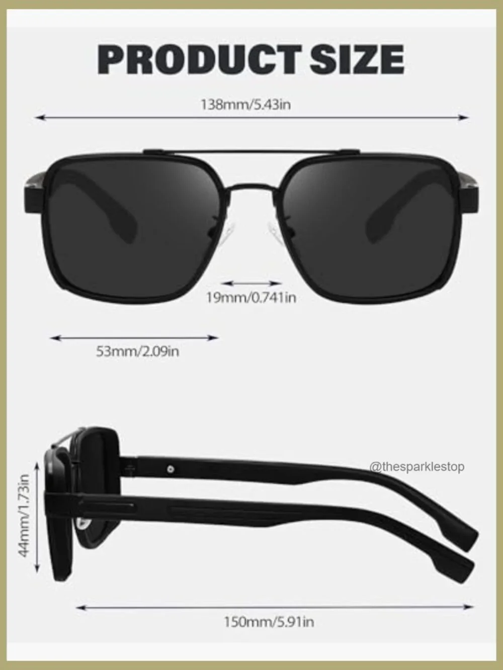 Metal Frame Polarized Sunglasses UV400 Protection Retro Aviator Style